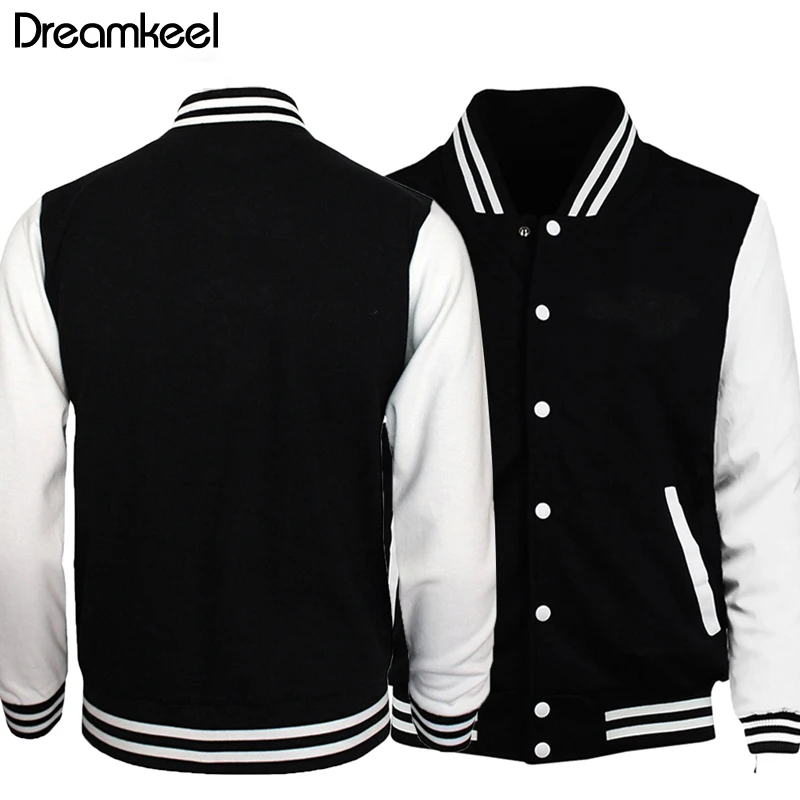 

2018 Spring New Arrival Men Baseball Uniform Jackets Simple Style Solid Color Men Jacket Coat Tracksuit Men Size hip hop Y