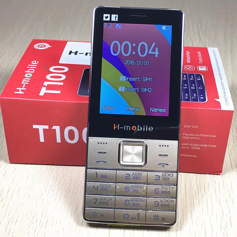 

on clearance sale 2.8" screen Dual Sim BIg Sound Mobile phone spanish Russian Language Russian Keyboard T100 T200 phones