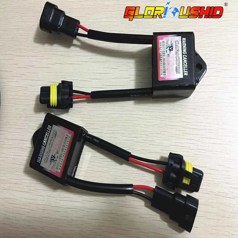 

2pcs Error Warning Canceller Kit for Xenon HID Kit Canbus Capacitors Computer Decoder ANTI-FLICKER