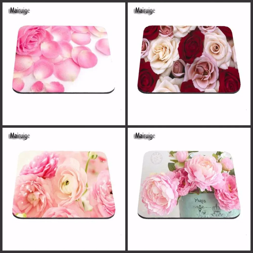 

Fragrant Rose Variety Colors Red Cream Color Roses Customize Mouse Pad Mat Keyboard Pad 22x18cm And 25x20cm And 25x29cm