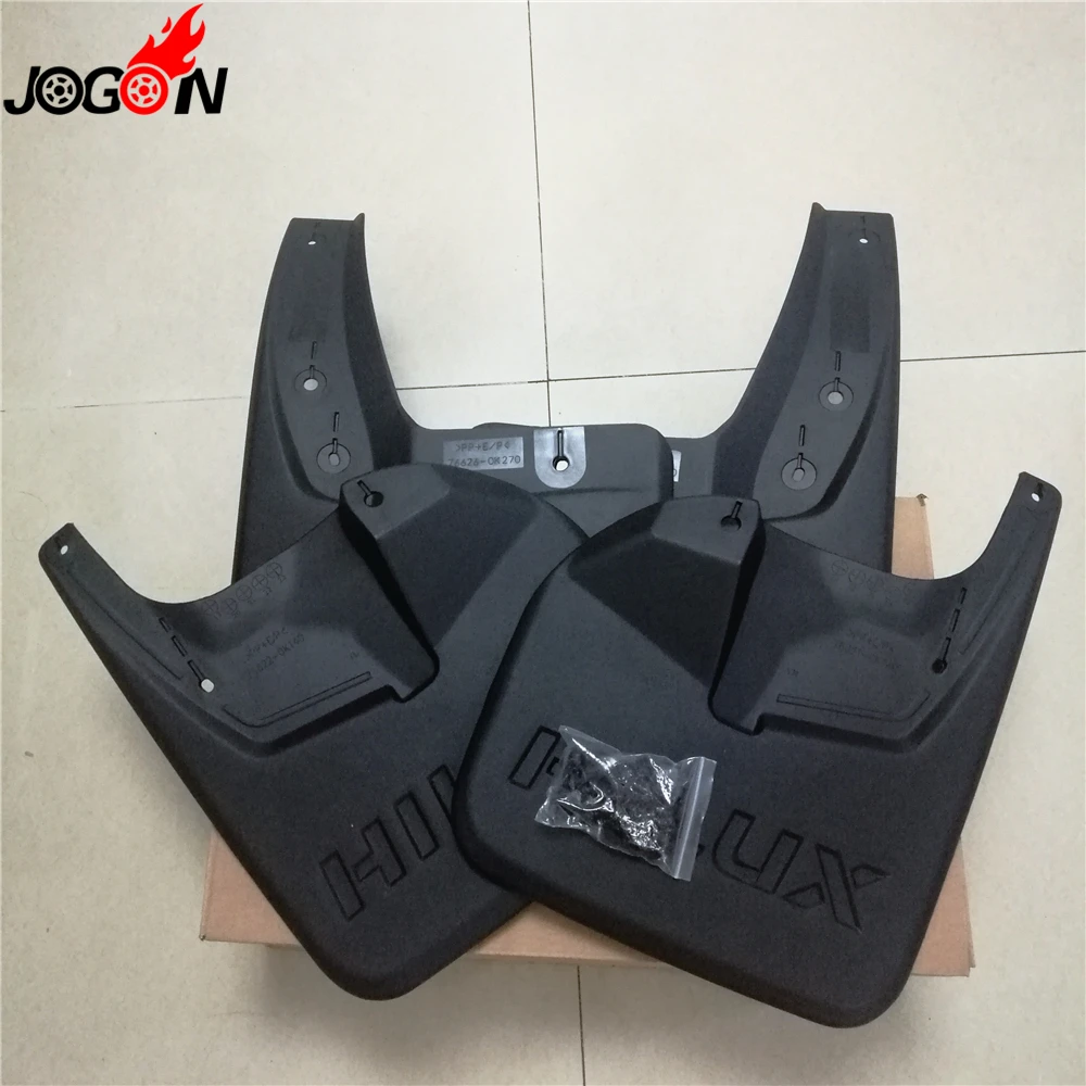 

For Toyota Hilux AN120 AN130 2016 2017 Car Front & Rear Mud Fender Flaps Splash Guards Mudflaps Mudguard 4PCS
