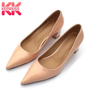 

KemeKiss Sexy Women High Heel Shoes Genuine Leather Lady Pumps 2019 Fashion Pointed Toe Catwalk Show Shoes Women Size 34-39