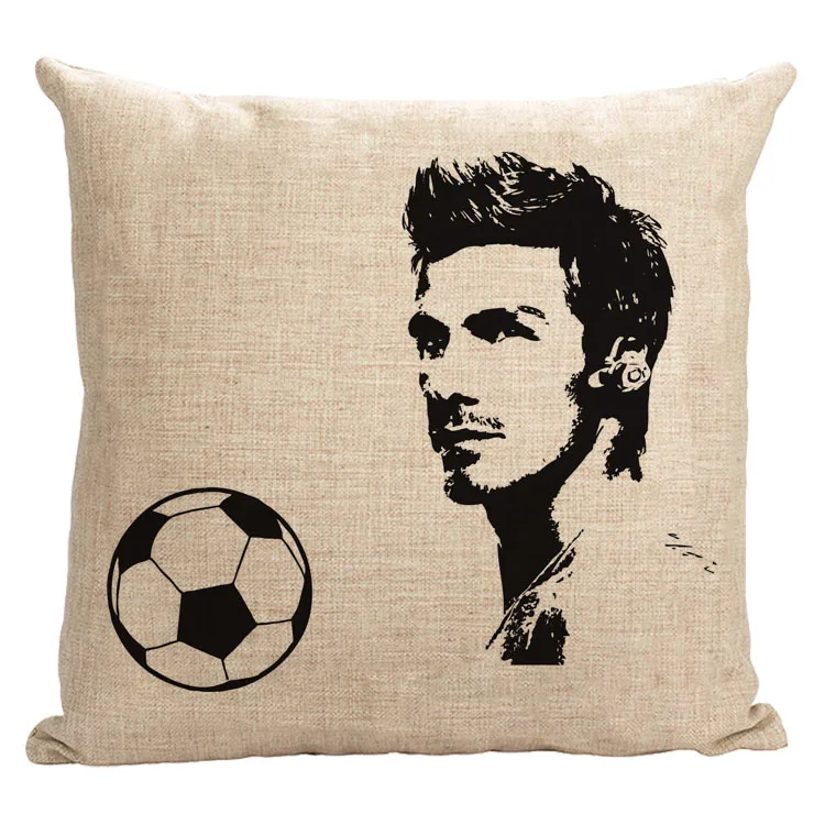 Beckham pillow cover, Creative football star Beckham Silhouette throw pillow case pillowcase