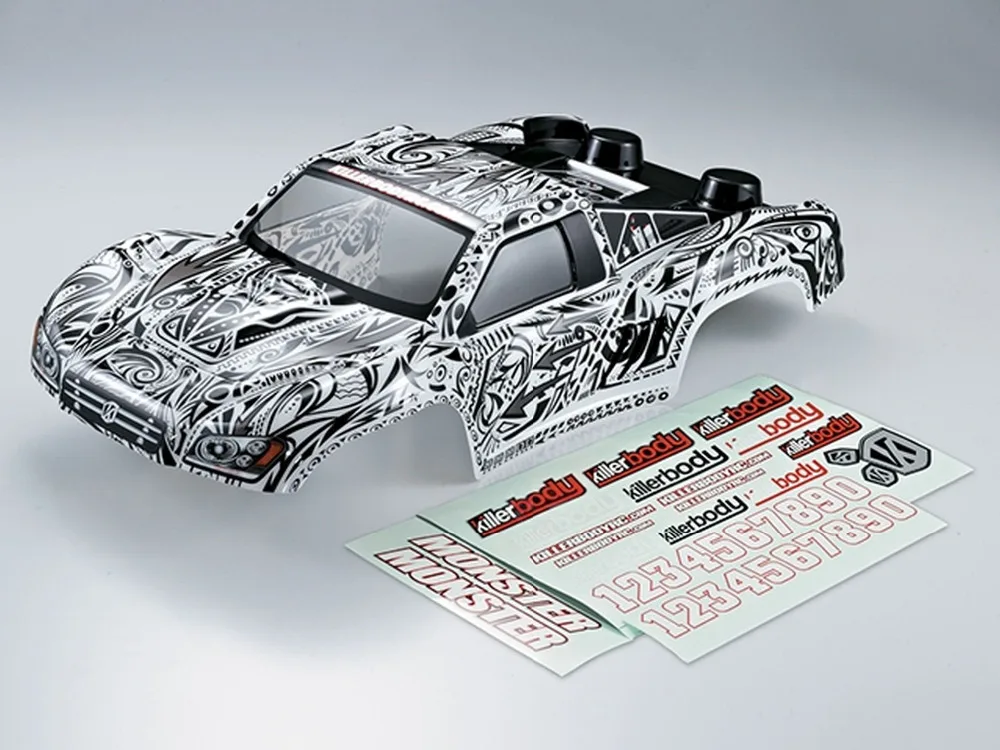 

Killerbody 48034 1/10 on road Scale "Short Course Truck Monster Finished Body Shell Tattoo graphics (printed)