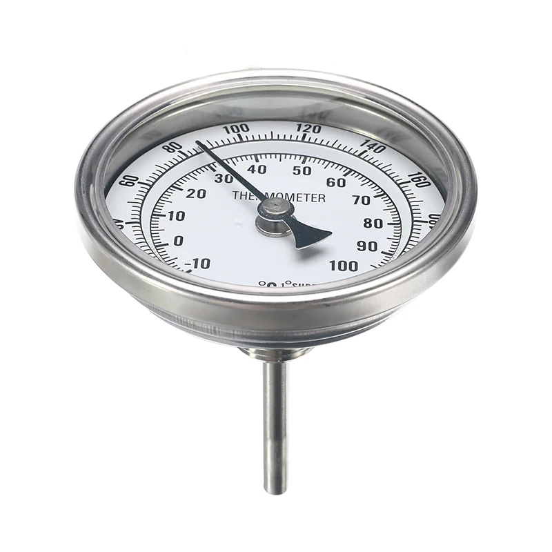 

3'' Dual Scale Thermometer Kit Metal Bar Beer Brewing Thermometer 1/2 NPT Homebrew Kettle Bar Tools Accessories 0~220F Degree