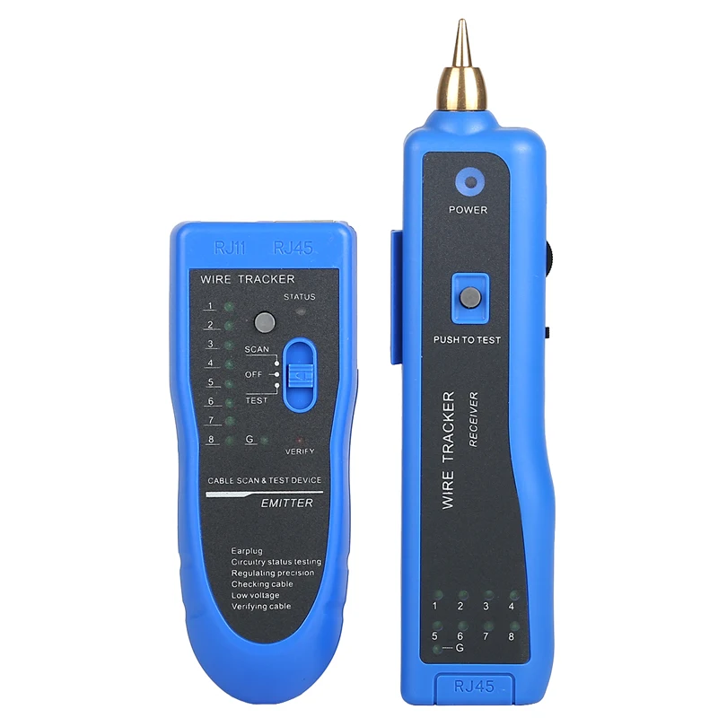 

Hot Sale RJ11 RJ45 Cat5 Cat6 Telephone Wire Tracker Tracer rEthernet LAN Network Cable Tester Detector Line Finder