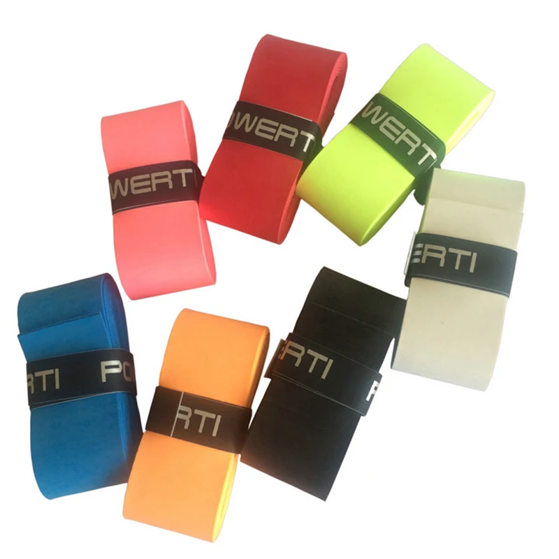 POWERTI 6 قطعة/الوحدة الجافة Sweatbrand تنس مضرب Overgrips العرق عالية مرنة لبس Overgrip ل الريشة و تنس مضرب قبضة