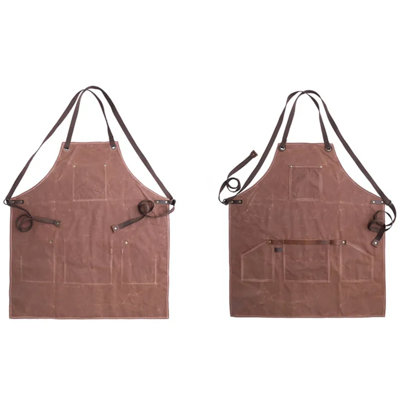 Waxed Canvas Apron Crossback Cotton Strap D95-10