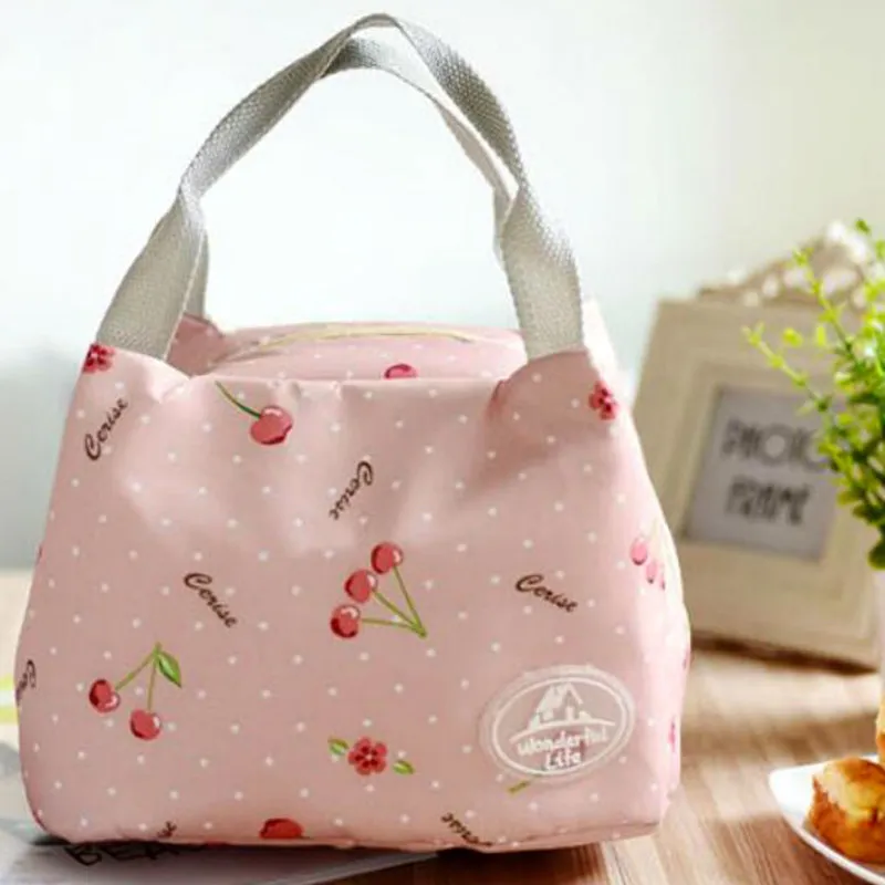 

Portable Thermal Insulated Lunch Bag Lunchbox Storage Bag Lady Carry picinic Food Tote