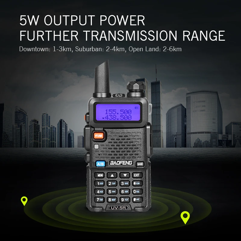 10 шт Baofeng UV-5R Walkie Talkie Профессиональный CB радиостанции Baofeng UV5R трансивер VHF UHF Портативный охоты Любительское радио