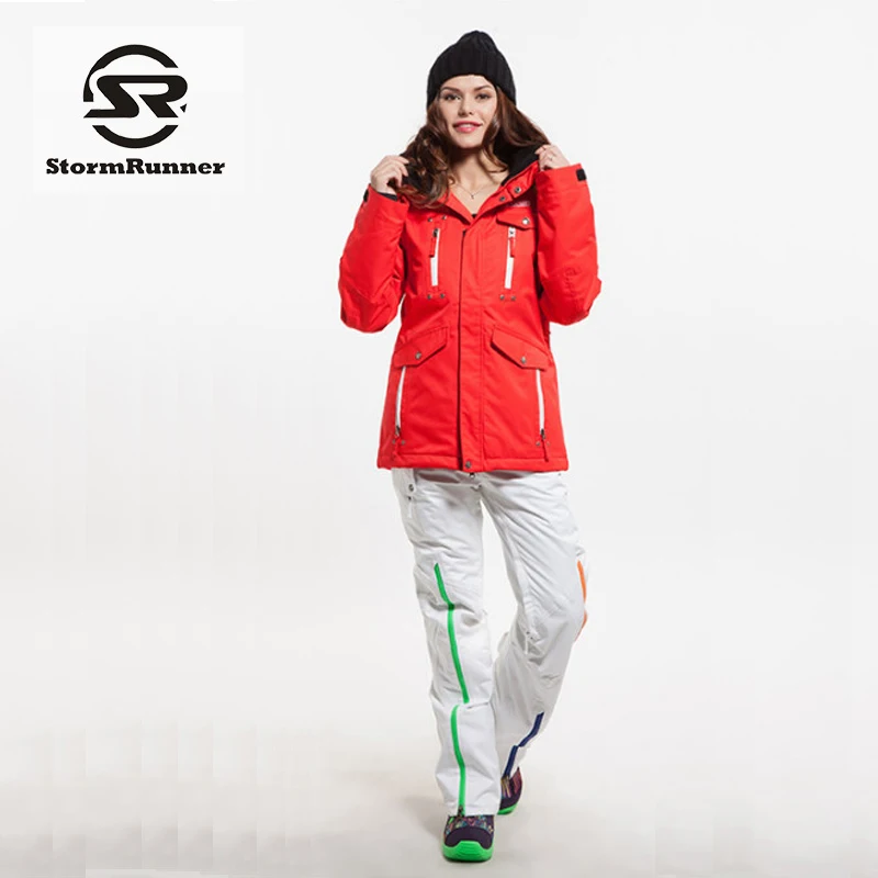 StormRunner гарантирует подлинность! Женские лыжные костюмы куртка и штаны комплект