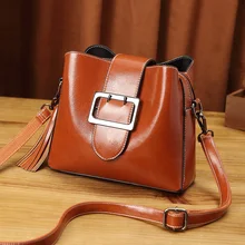 Женские сумки из натуральной кожи, роскошные брендовые сумки, дизайнерские женские сумки-мессенджеры с кисточками, повседневные женские сумки на плечо T28