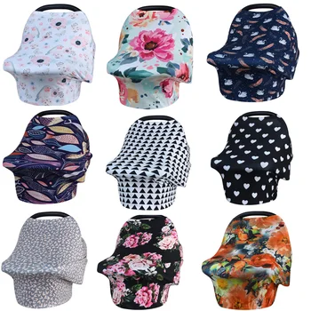 

5-in-1 Multi Use Cover -Infant Car Seat and Shopping cart Cover Nursing Cover Up Nursing Cover, Car Seat Canopy, Shopping Cart,