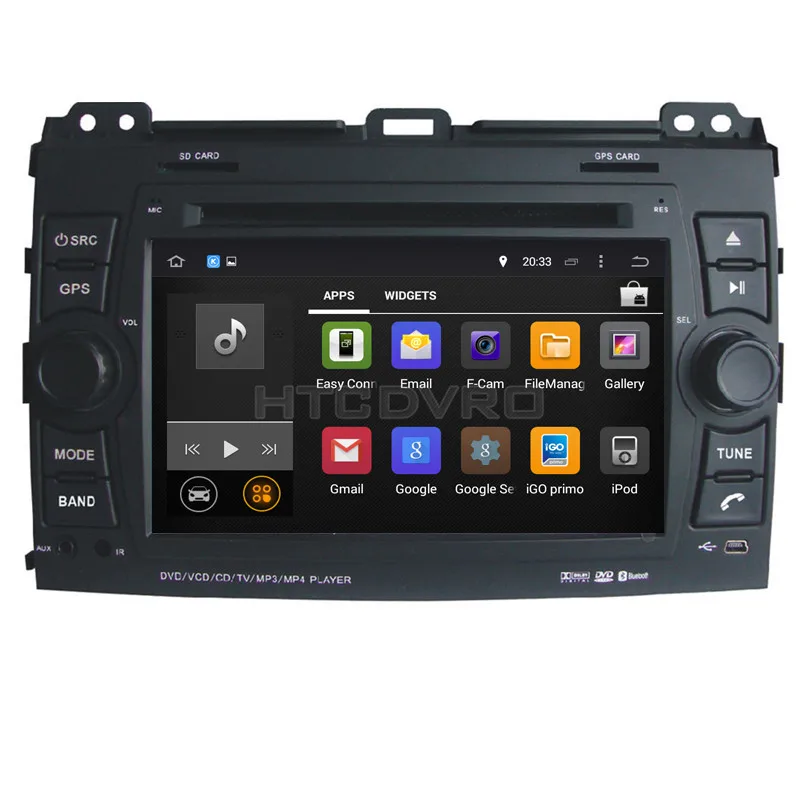 Perfect YMODVHT 7inch 4G Octa Core Android 9.0 7.1 Car DVD Player for Toyota Prado 2002-2005 2006 2007 2008 2009 Auto RDS Radio Audio 2