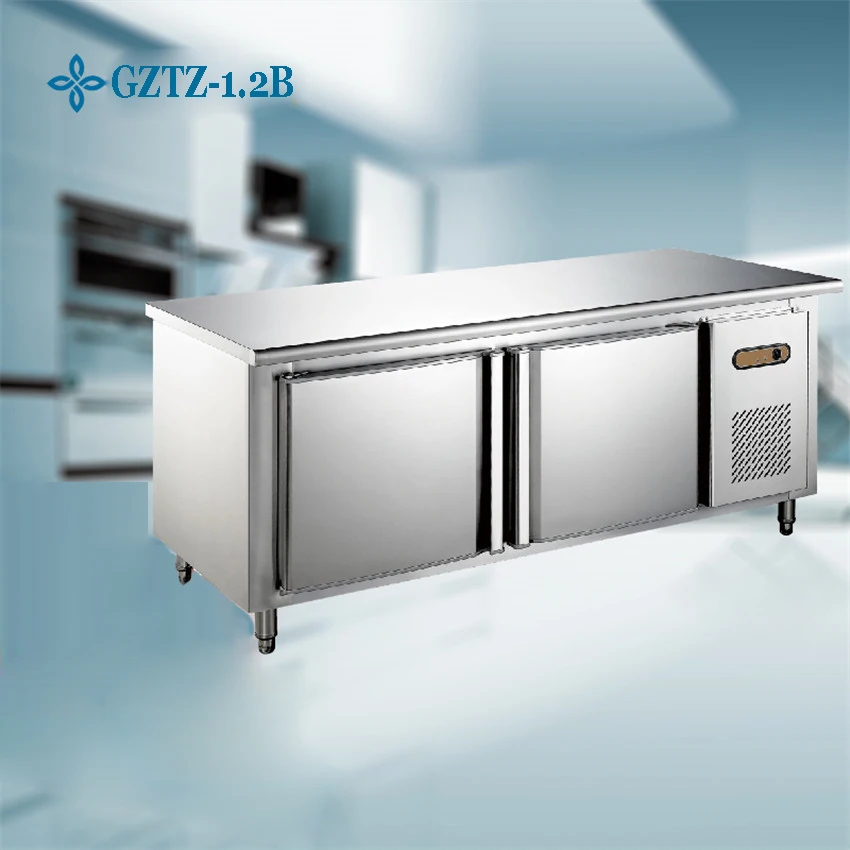 1PC Stainless Steel Kitchen Under-Counter Worktop Commercial Cabinet Refrigerator Freezer Cooler Storage Fridge Machine