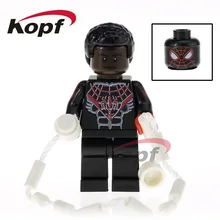 50 шт. PG343 Супер Герои Непобедимый Спайдермен Mark 2G. W. мост Ник Фьюри кирпичи образование строительные блоки детские подарочные игрушки