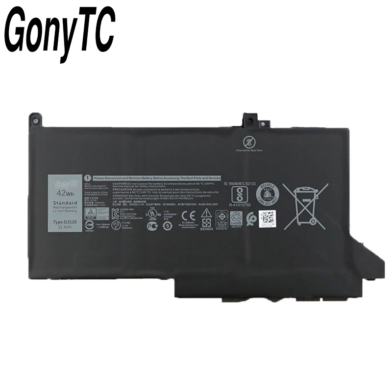 Новый оригинальный аккумулятор DJ1J0 для ноутбука DELL Latitude 12 7000 7280 7380 7480 11 4