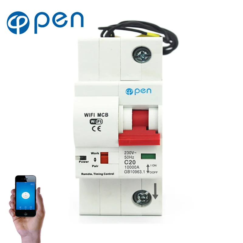 

1P 125A OPEN Recloser Wifi Circuit Breaker Remote Control Timing Switch Delay Set Function Automatic Lock Intelligent