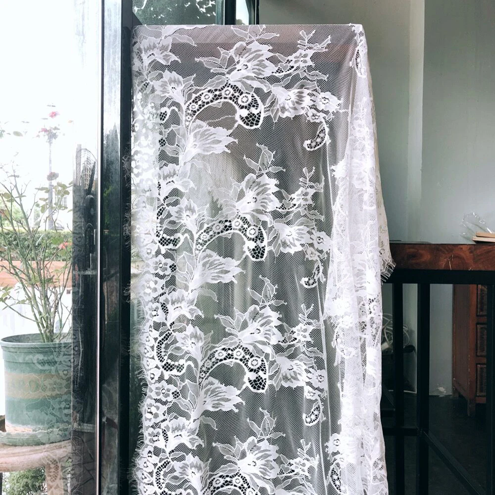 75x300CM Wedding Table Runner White Lace Table Runner Floral Table Cloth Boho For Wedding PartyChristmas Table Decoration Home  (4)