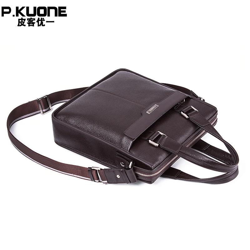 bolsa crossbody couro sacolas de Estilo : Luxurious Genuine Leather Men Shoulder Bag