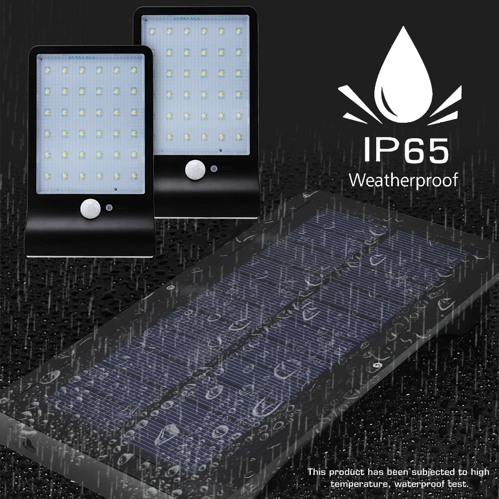 

1-4pcs Solar Lamps 36 Leds Motion Sensor AC85 265V LED Solar Outdoor Lighting Waterproof Garden Wall Yard Deck Security Light