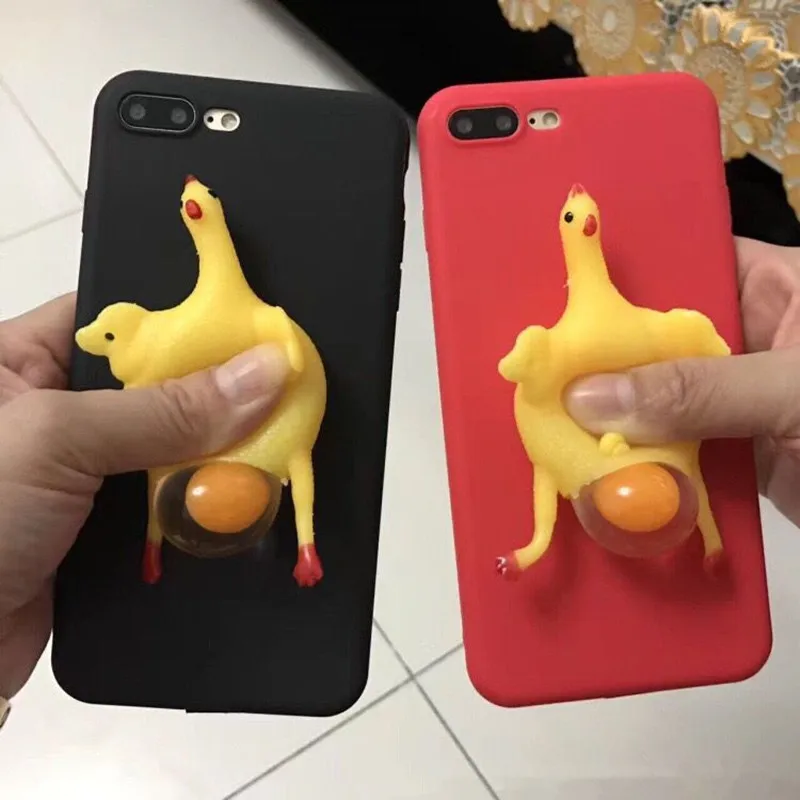 Смешные Симпатичные мягкие силиконовые Коке принципиально для iphone6 6 S 3D куриное