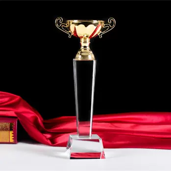 

GOOD -2020 custom Customize trophy service--ball game match crystal champion trophy CUP-BEST business association School events