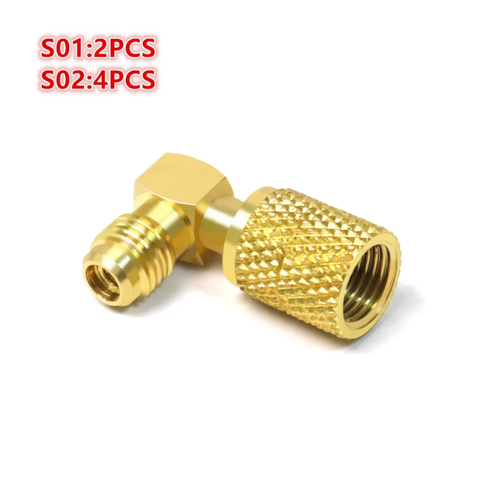 2/4 шт M1/4SAE-F5/16 холодильное адаптер разъем для R410a датчики шланг автомобиля
