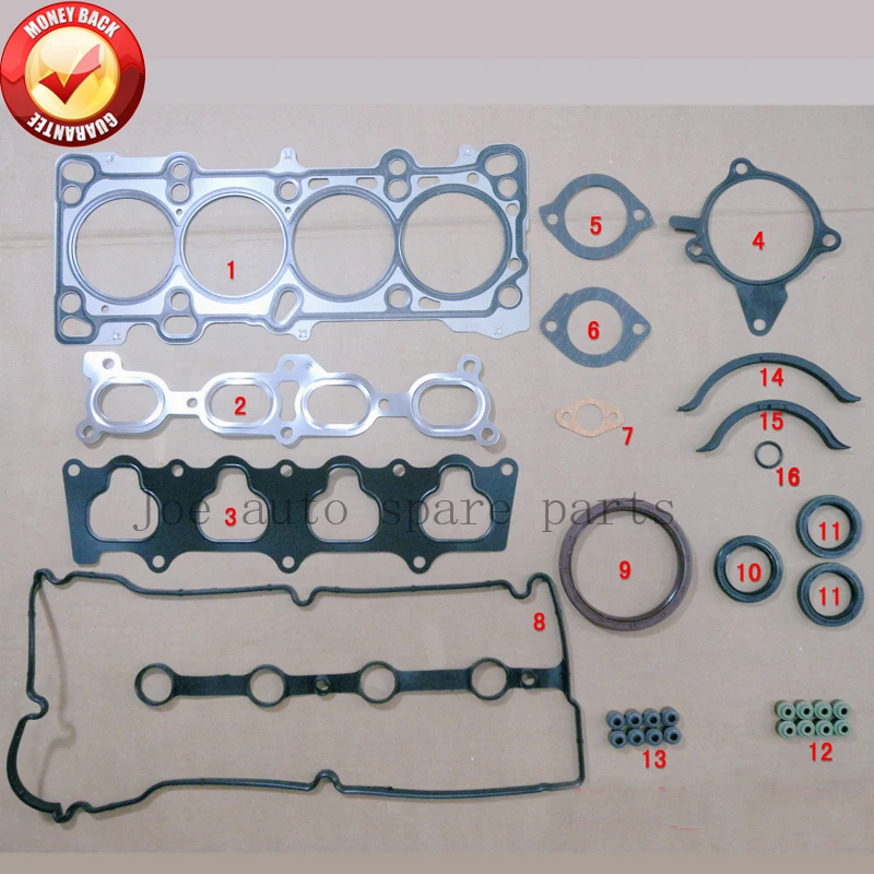 

ZL06 B6 ZM Engine complete Full Gasket Set kit for MAZDA 323 1.5L 1.6L 1998-2004 8EBN-10-271 8HBN10271 50216100