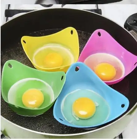 

4Pcs Silicon Egg Poacher Stand Egg Cup Water Boiling Egg Steamer Tool Cookware Microwave Oven Egg Custard Cooking Fast Yumurta