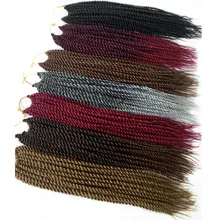 Pervado волосы синтетические маленькие Сенегальские крученые крючки 12 18 дюймов 3 шт./партия 30 прядей/упаковка Омбре плетение волос для наращивания