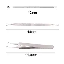 BellyLady, экстрактор угрей, прыщи, пятновыводитель, зажим, двойная головка, игла для прыщей, набор инструментов