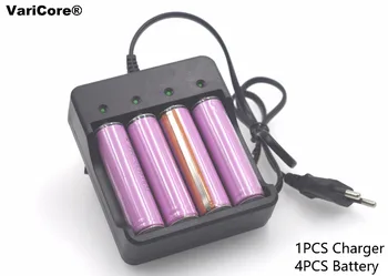 

4 pcs. New for Samsung Battery 18650 3.7 V 2600 mAh Lithium-ion Battery Flashlight Batteries whit PCB + 18650 charger Smart-