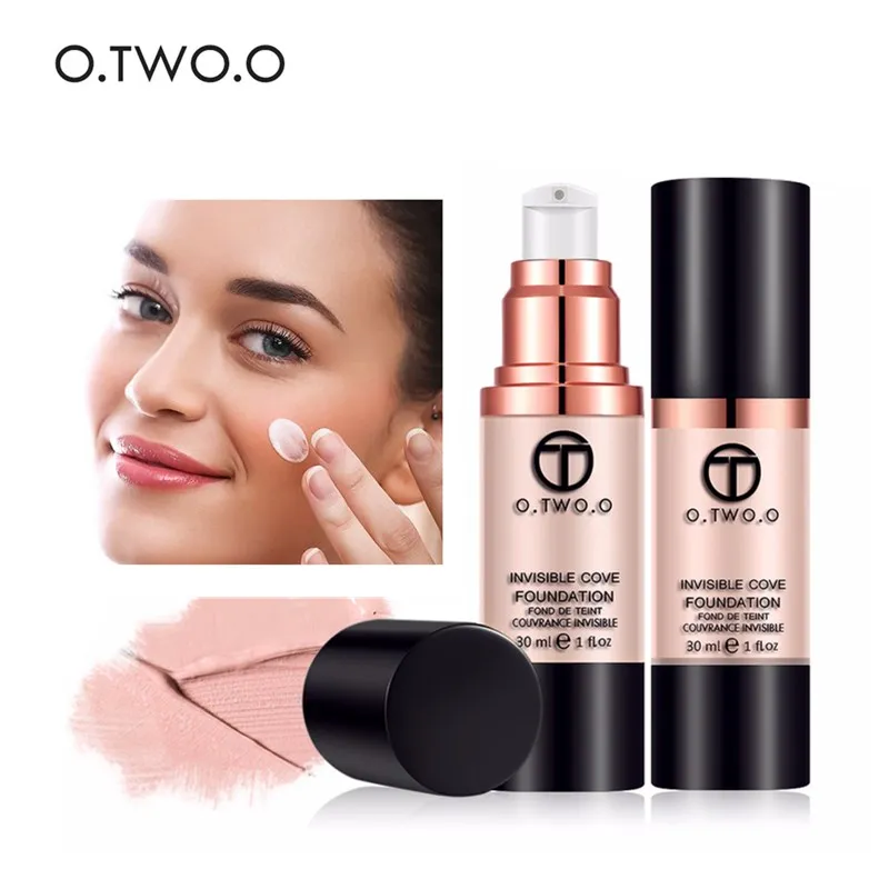 

O.TWO.O Liquid Foundation Cream Makeup Base Whiten Moisturizer Waterproof Oil-control Concealer Full Coverage Face Makeup N6043