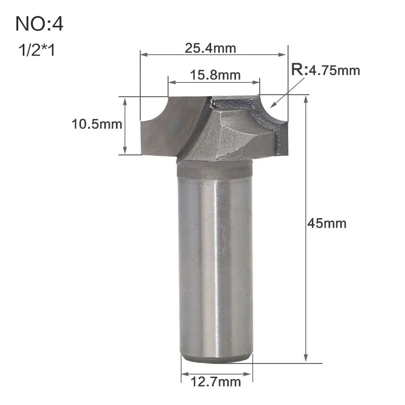 1 шт. твердосплавная концевая фреза инструмент плоское дно coutter бит Вольфрам Чистка нижний конец фреза деревообрабатывающий резак - Длина режущей кромки: NO4