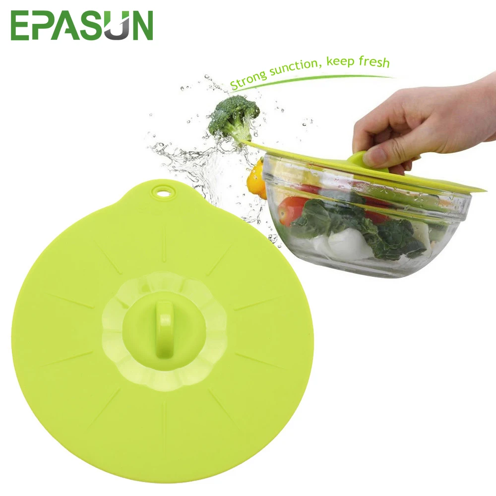 

EPASUN Small Size Silicone Lid Bowl Cup Pot Cover Microwave Food Fresh Lids Mat Platinum Silicone Kitchen Cooking Tools Pad