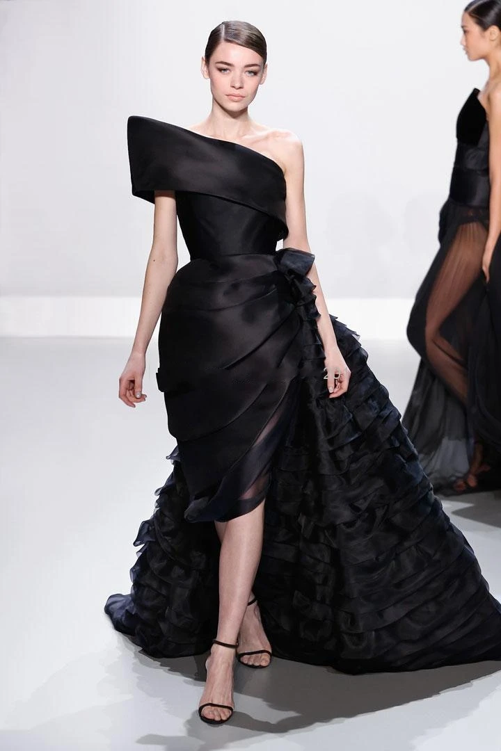 ralph and russo black dress