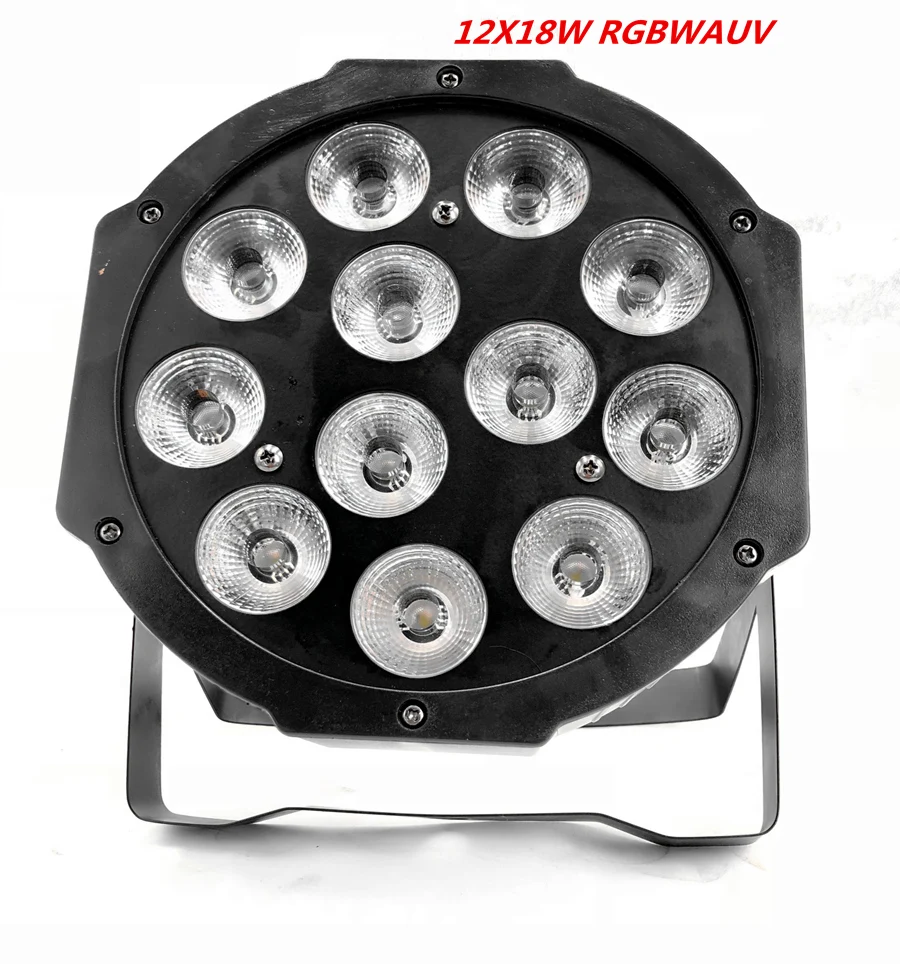 

2pcs 12x12W led By dmx dj lights RGBW 4in1 flat by led dmx512 lights disco dj professional stage equipment