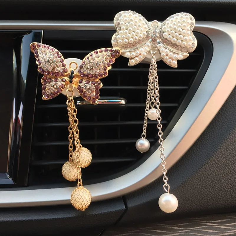 JOORMOM bow tie pendant air outlet, perfume clip creative car accessories female vehicle aromatherapy car decoration interior JOORMOM bow tie pendant air outlet, perfume clip creative car accessories female vehicle aromatherapy car decoration interior