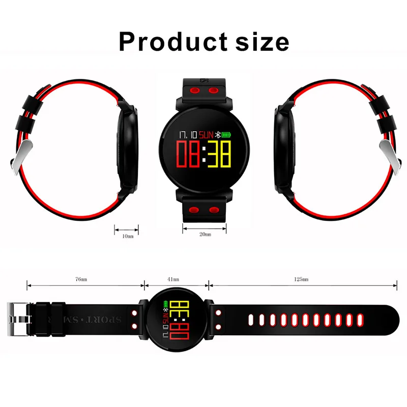 Interpad K2 Bluetooth Smart Watch IP68 Водонепроницаемый красочные OLED Smartwatch крови Давление