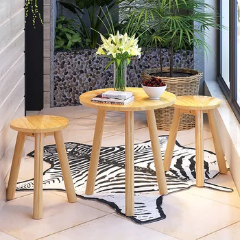 

Cafe Tables home Furniture solid wood round table coffee table side table escritorio mesa auxiliardesk 50*50*55cm/30*30*45cm new