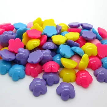 

LF50Pcs 14mm Mixed Resin Flowers Decoration Crafts Flatback Cabochon Embellishments For Scrapbooking Kawaii Cute Diy Accessories