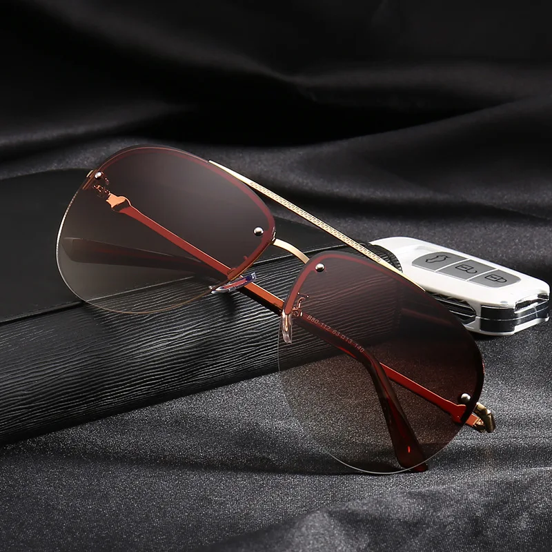 

2018 Unisex Vintage Aviation Sunglasses Men Women Rimless Pilot Sunglass Man Eyewear Driving Glasses UV400 Oculos De Sol Lunette