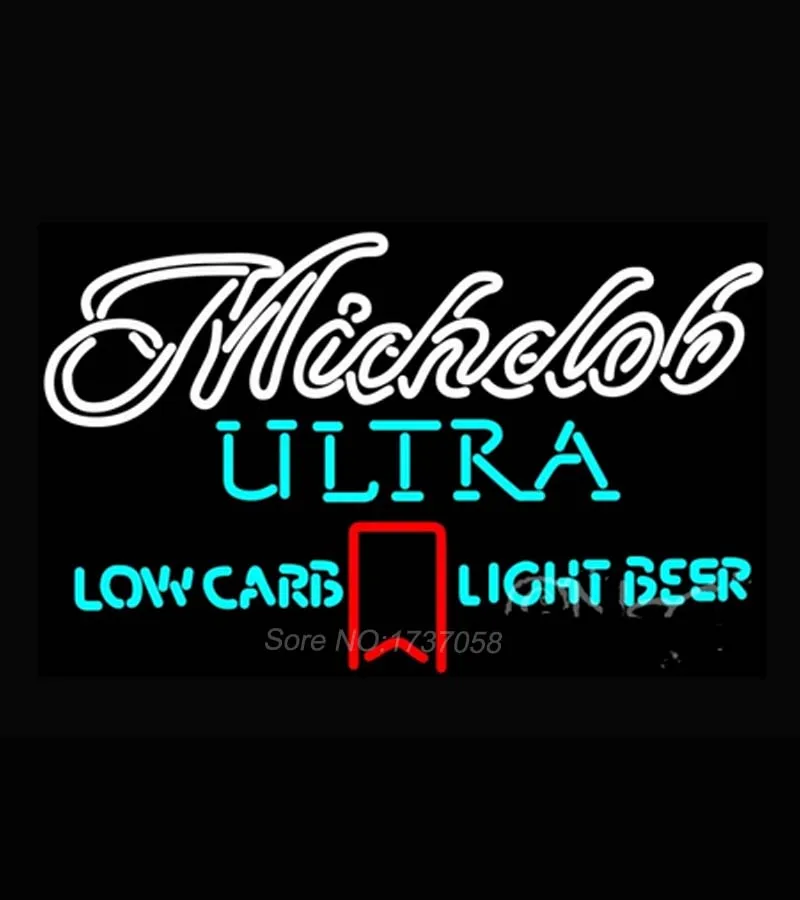 Michelob Ultra Light Low Carb Red Ribbon Neon Sign Dallas cowboys