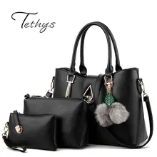 3Pcs Set 2016 New Winter Luxury Bag Female Leather Handbag Women Hand Bag Messenger Crossbody Bags