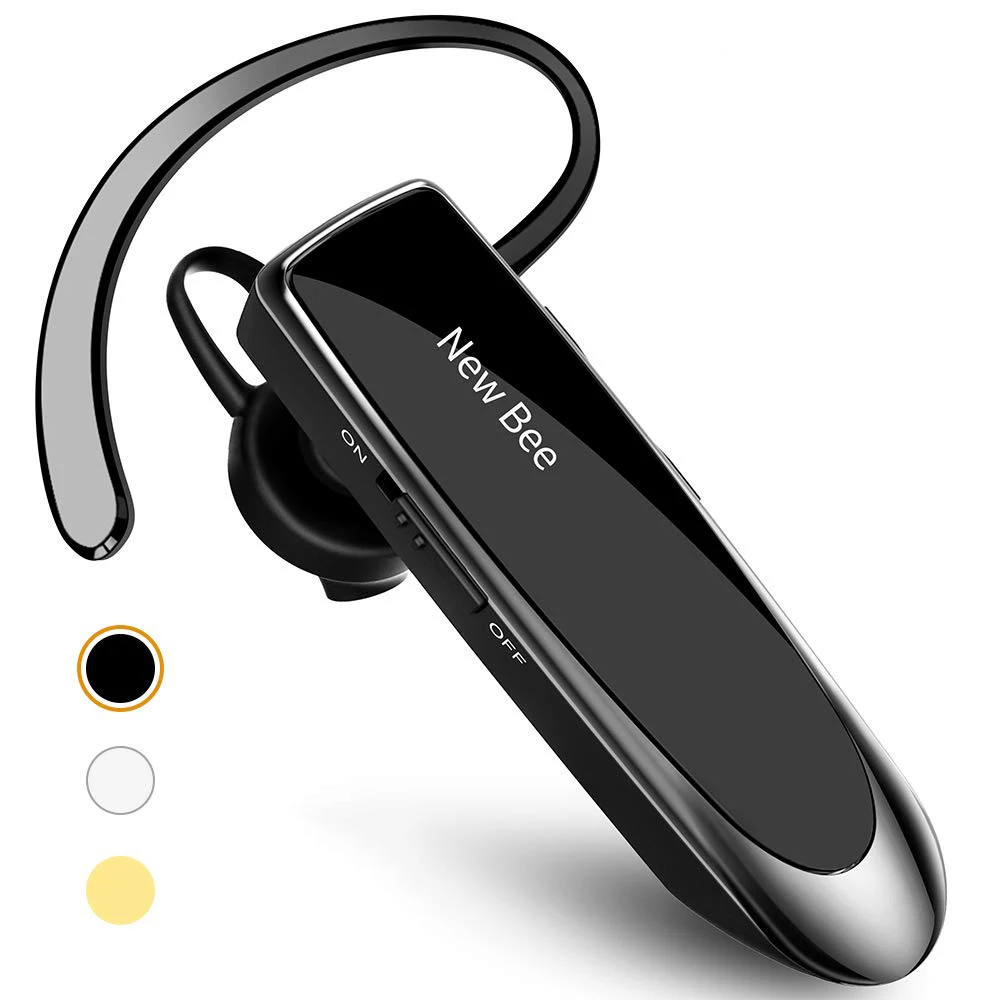 

2 Pack pfBluetooth Wireless Handsfree Headset 24 Hrs Driving Headset 60 Days Standby Time with Noise Cancelling Mic Headset Case