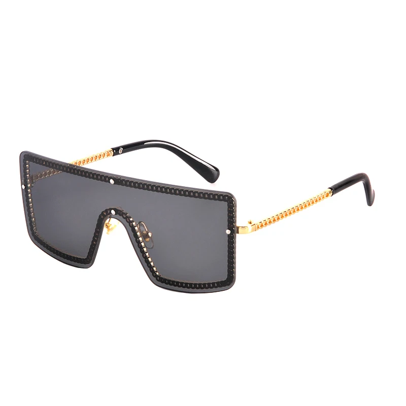 Негабаритные Квадратные Солнцезащитные очки с бриллиантами Женские Ретро градиентные Желтые красные тонированные цветные линзы UV400 Oculus Feminino De Sol Gafas Shades