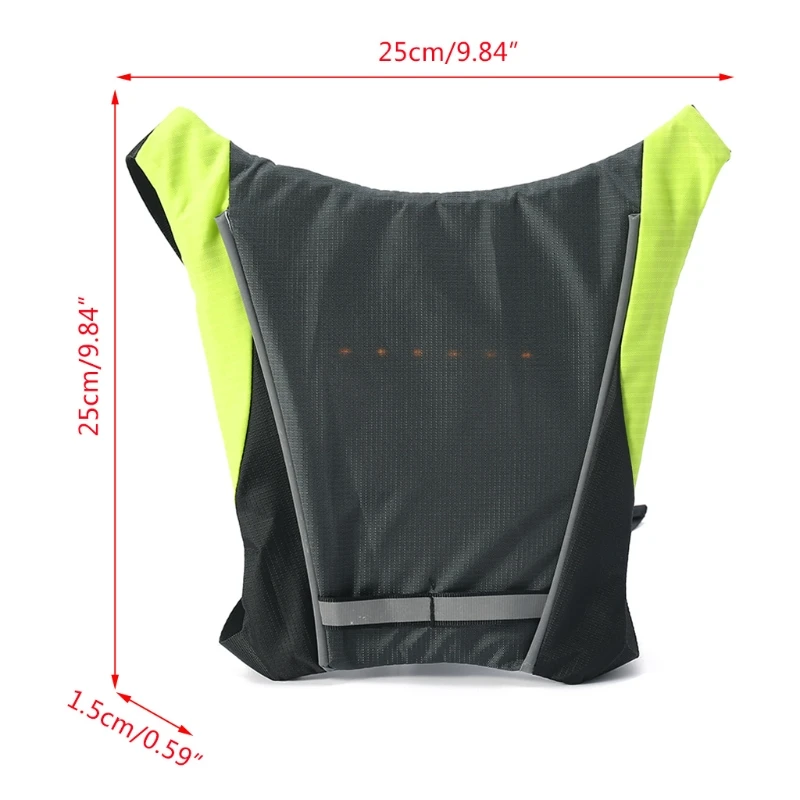 

Cycling Vest Outdoor Warning Light Safety Jacket Signal Wireless Remote Control