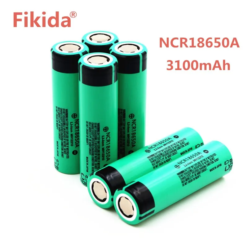 Fikida 18650 3100 mAh 3,7 V литий-Лев аккумуляторная батарея для Panasonic NCR18650A фонарик батарея