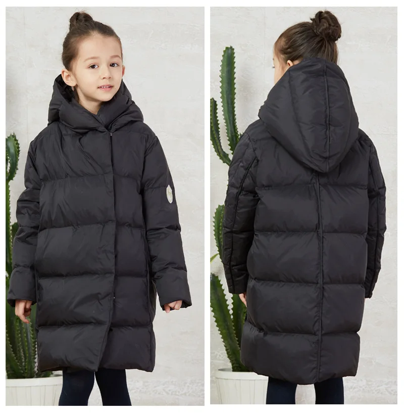 Детская зимняя куртка для девочек длинное пуховое пальто с капюшоном, парка детская школьная От 5 до 12 лет зимнее пальто для мальчиков-подростков в России